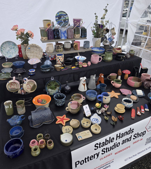 Stable Hands Pottery at a market