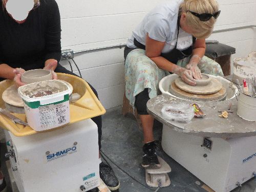 Picture of students at work in the studio