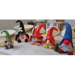 Hand built gnomes